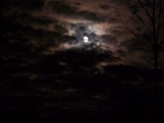 Full moon at Saratoga Battlefield, NY.