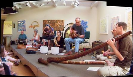 Musicians at Unison, New Paltz, NY.