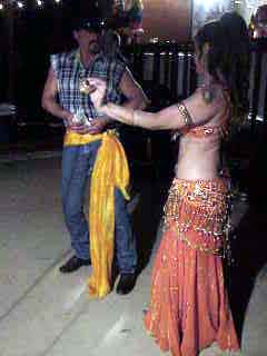 Bruce and belly dancer.