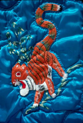 Comforter embroidery.