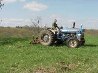 Brian mowing.