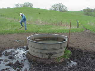 Emptying water tank