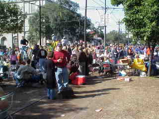 St Charles Avenue before parade.