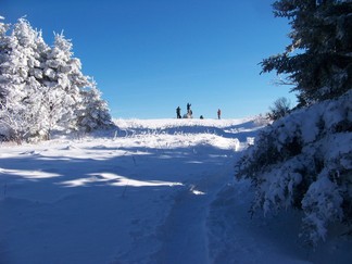 Snowshoe hike to Berlin Mountain, Taconic Crest Trail, NY.