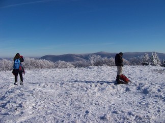 Snowshoe hike to Berlin Mountain, Taconic Crest Trail, NY.