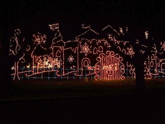 Albany NY Capital Holiday Lights In The Park, Albany, NY.