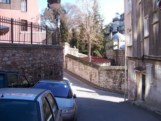 Sokollu Mehmet Pasa Mosque, Parking, Istanbul, Turkey.