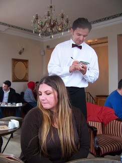 Basale and our waiter.
