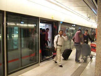 Delhi Airport Metro / Subway, India.