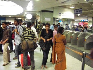 Yellow line subway station.