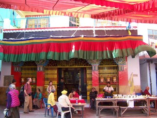 Kagyu Shrine, Tibetan Camp, Delhi, India.