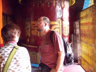 Kagyu Shrine, Tibetan Camp, Delhi, India.