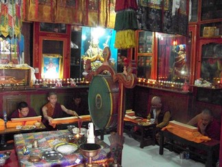 Kagyu Shrine, Tibetan Camp, Delhi, India.