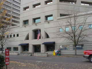 Portland Police Burueau Lobby Entrance.