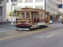 San Francisco cable car, California line.