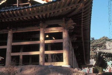 Shrine under construction.