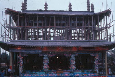 Temple under construction.