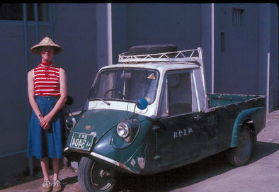 Three wheeled truck.