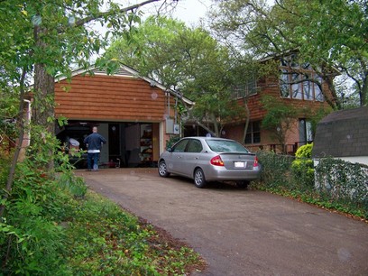 Joan's driveway.