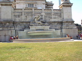 Vittorio Emanuele II Monument Fountain.