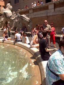 Nikki and Jay at Trevi Fountain.